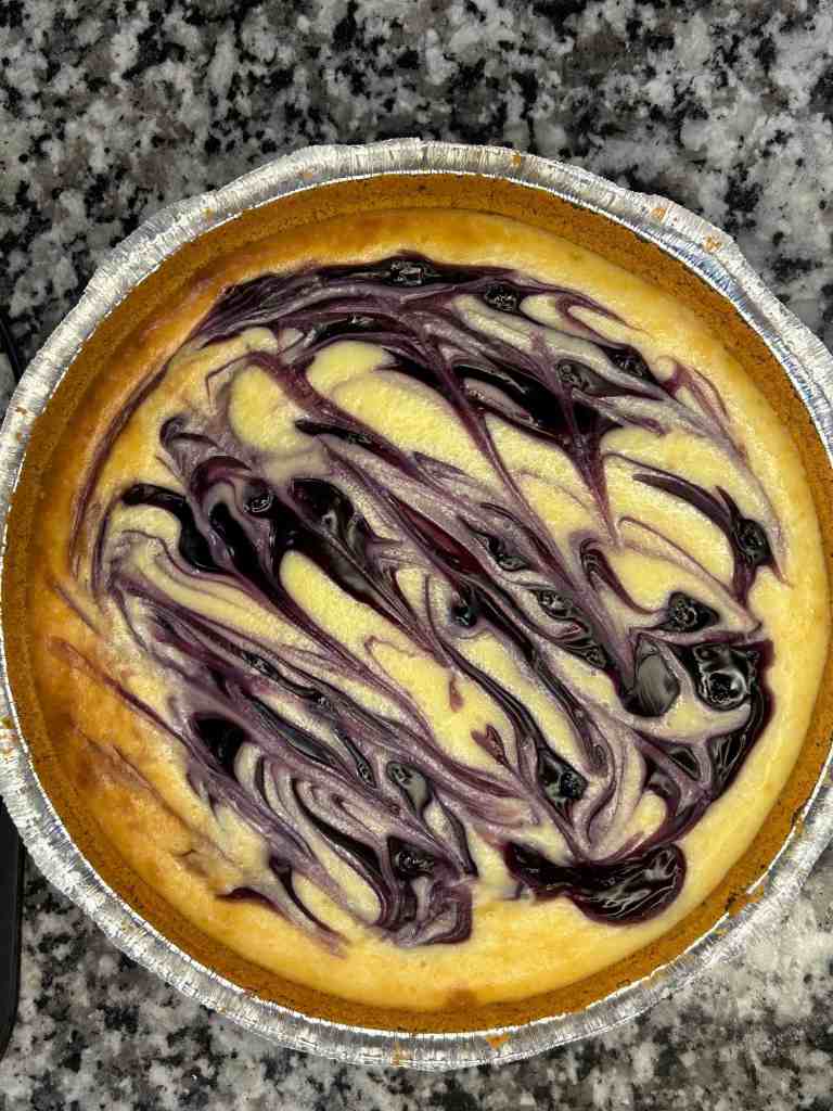 Blueberry Swirl Cheesecake